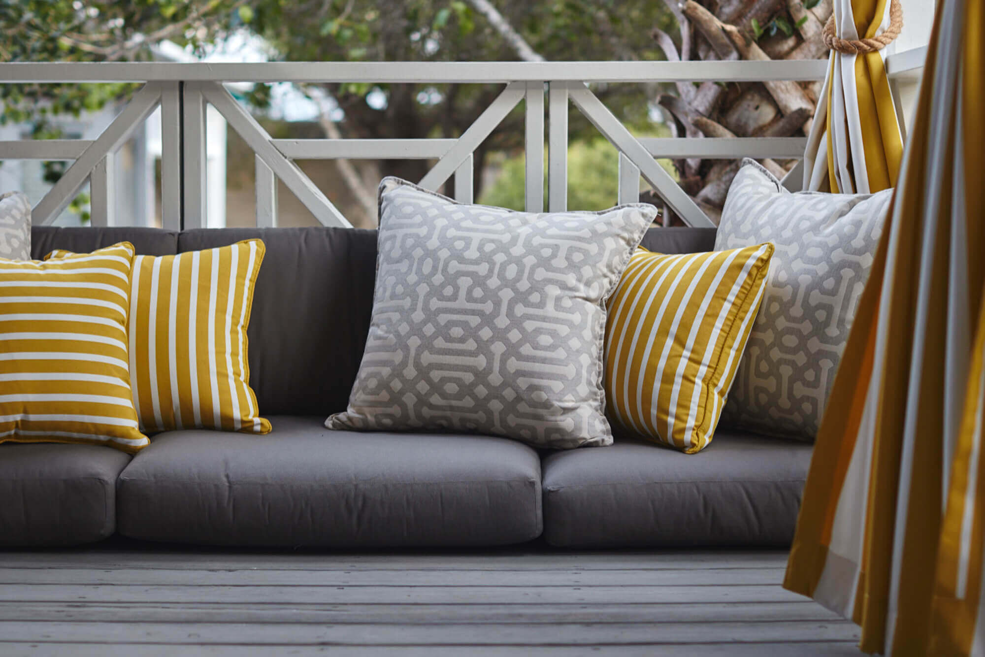 Sunbrella sales yellow pillows