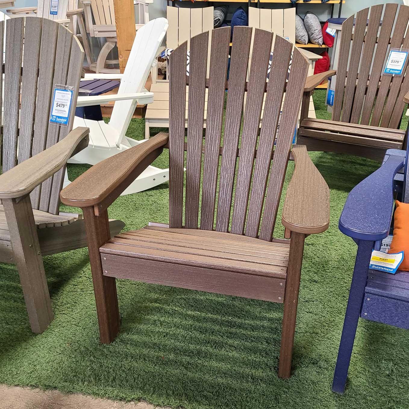 Seaside Casual Adirondack Chair Cushion - Canvas Outdoor Furniture -  Sunnyland Outdoor Patio Furniture Dallas Fort Worth TX