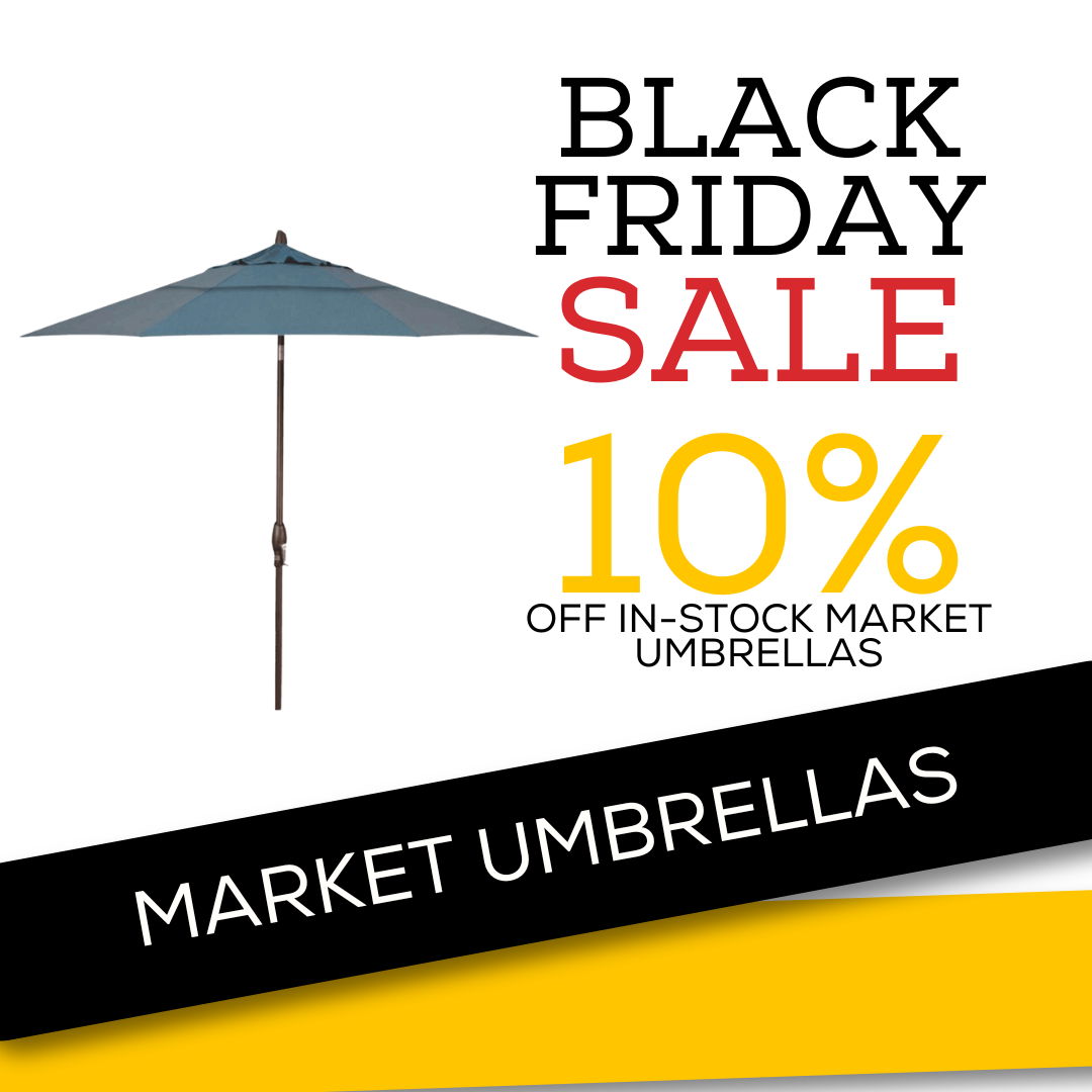 Save 10% on in stock Market Umbrellas