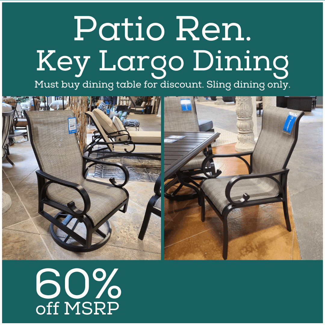 Patio Renaissance Key Largo dining is on sale