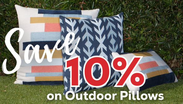 Save 10% on outdoor pillows