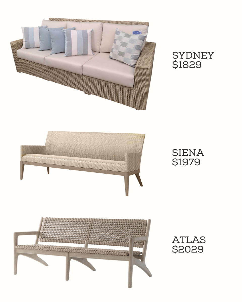 Patio sofas in a range of prices