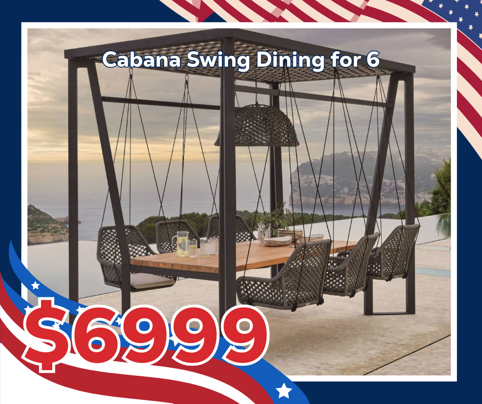cabana swing dining dining for 6