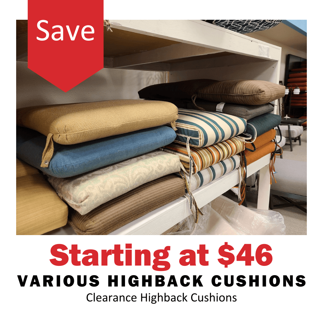 clearance highback cushions