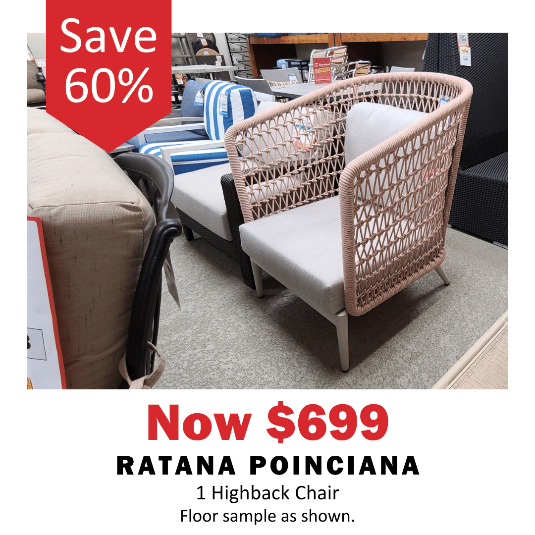 These two Ranata Poinciana chairs are on sale 