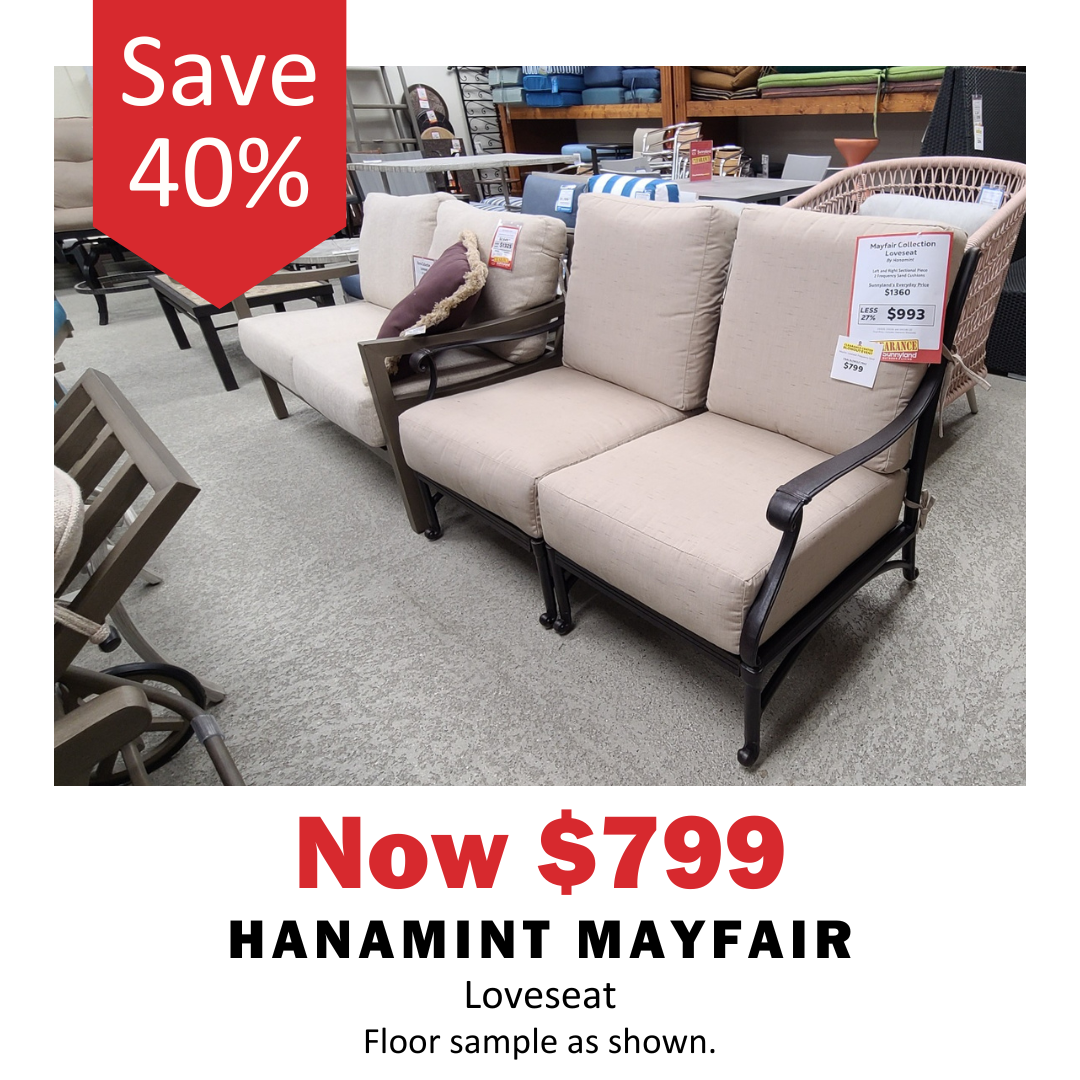This Hanamint Loveseat is on sale