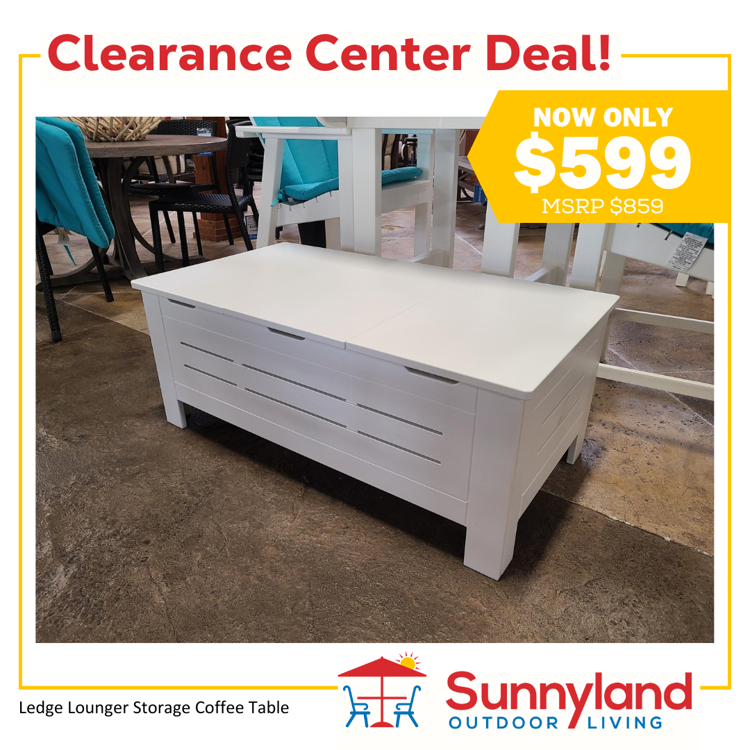 Ledge Lounger Storage Coffee Table Now On Sale