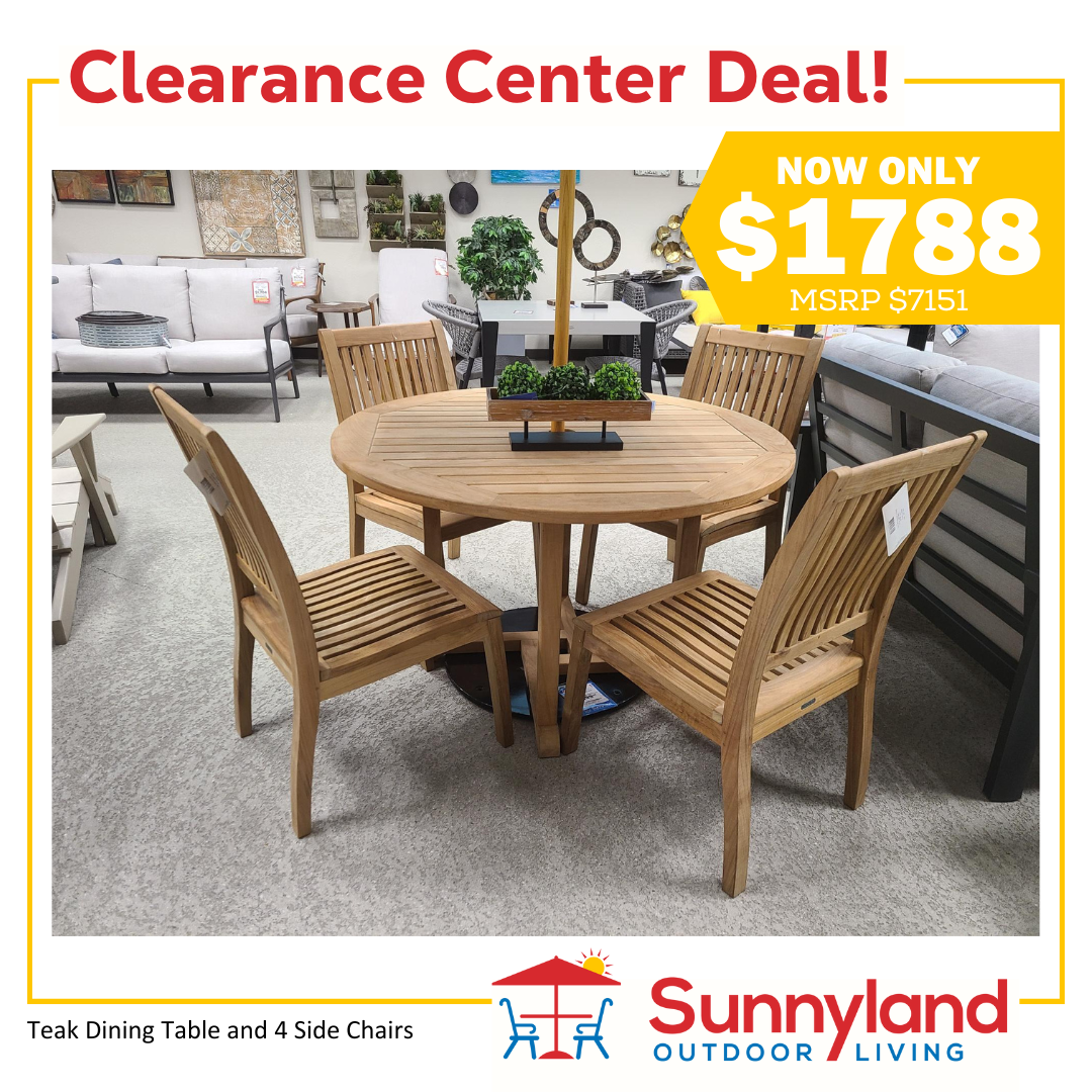 Teak outdoor furniture on sale