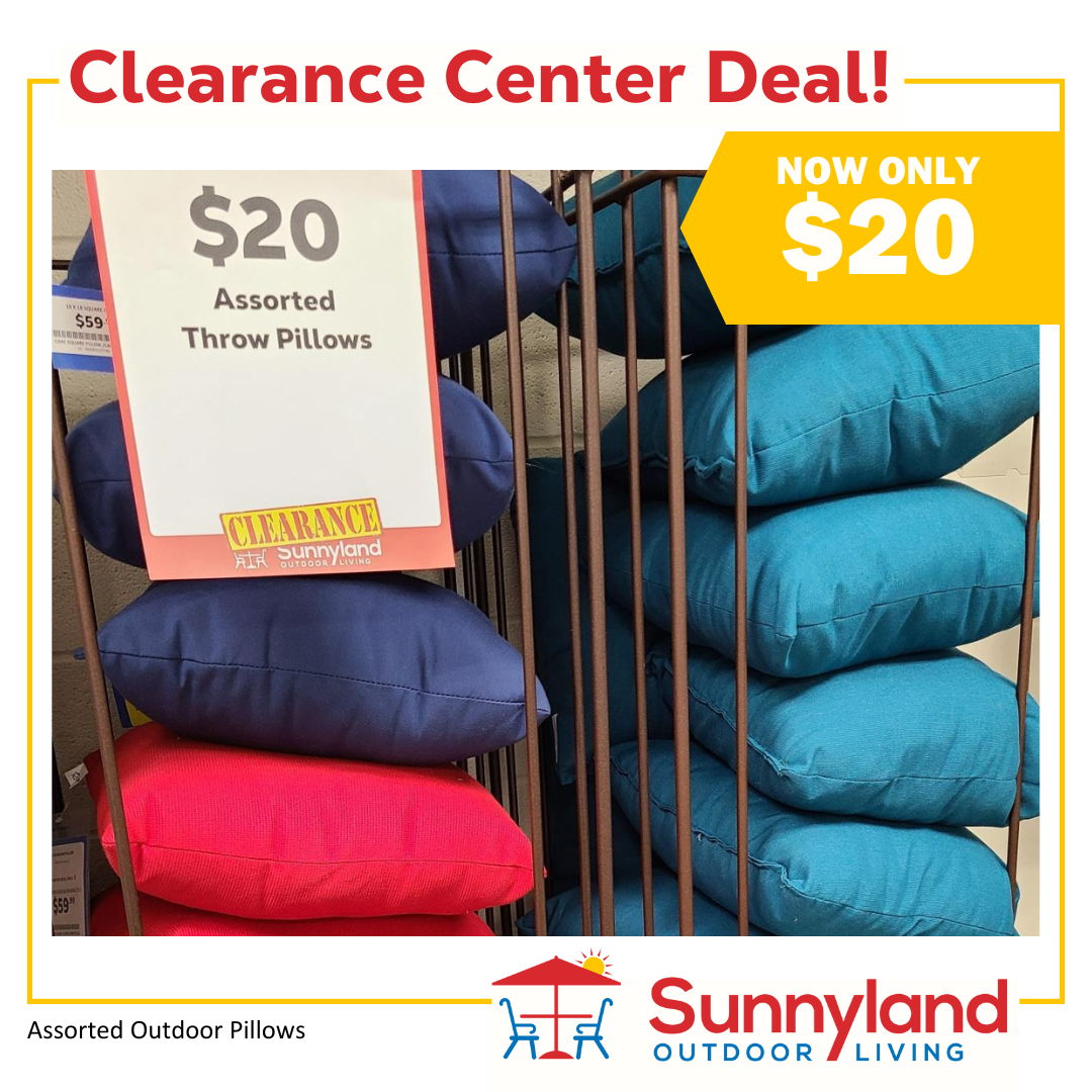 select outdoor pillows now on sale