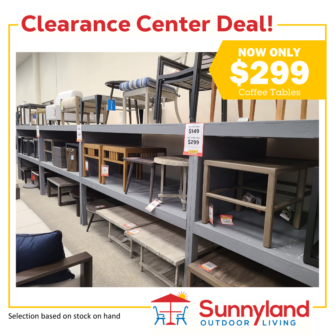 Select patio tables on sale