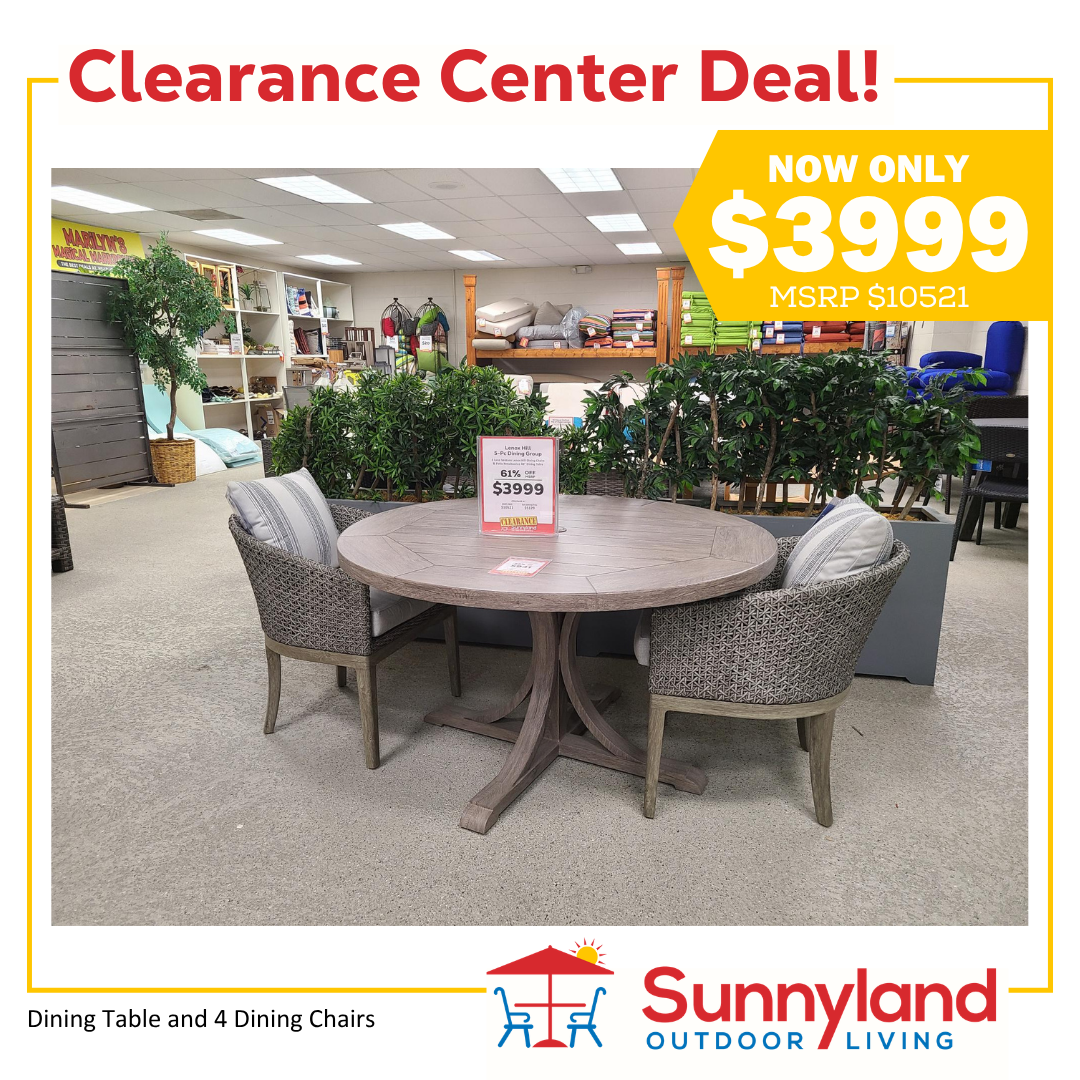 This outdoor dining set is now on sale