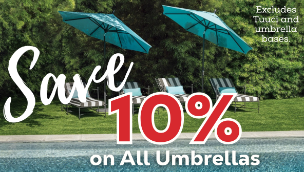 Save 10% on Umbrellas