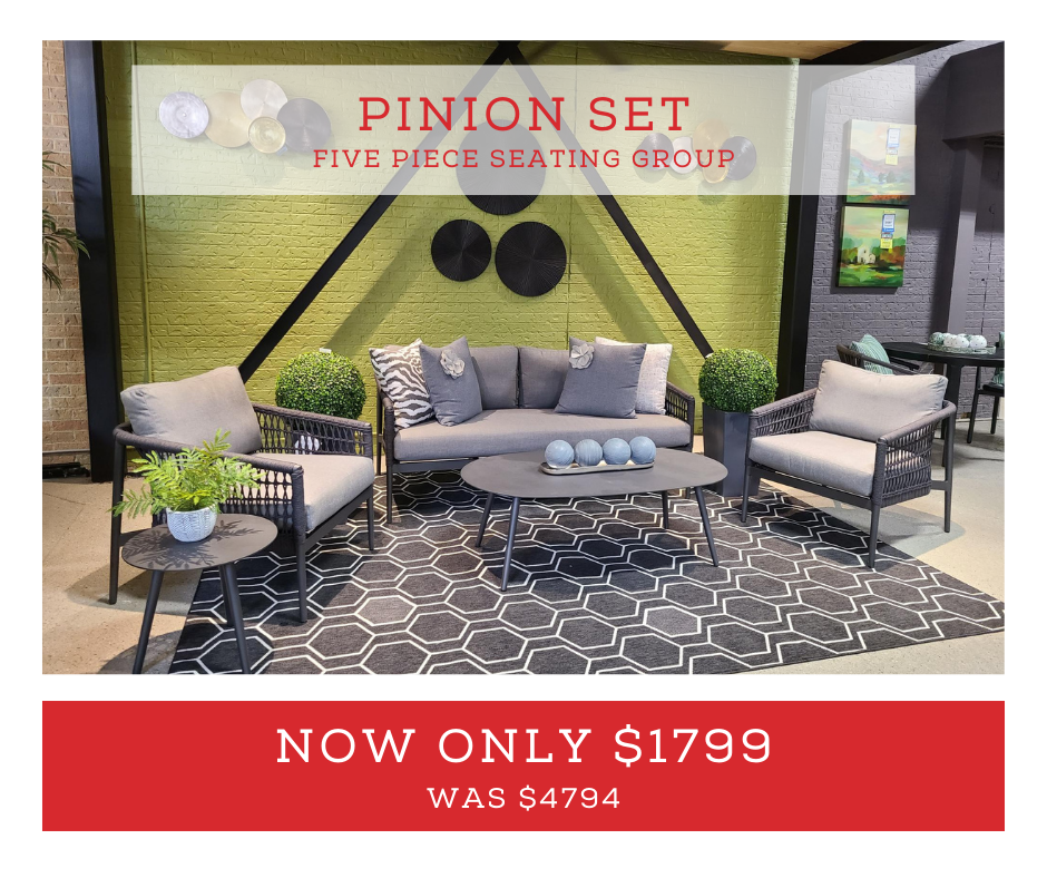 This five piece seating group is now on sale.