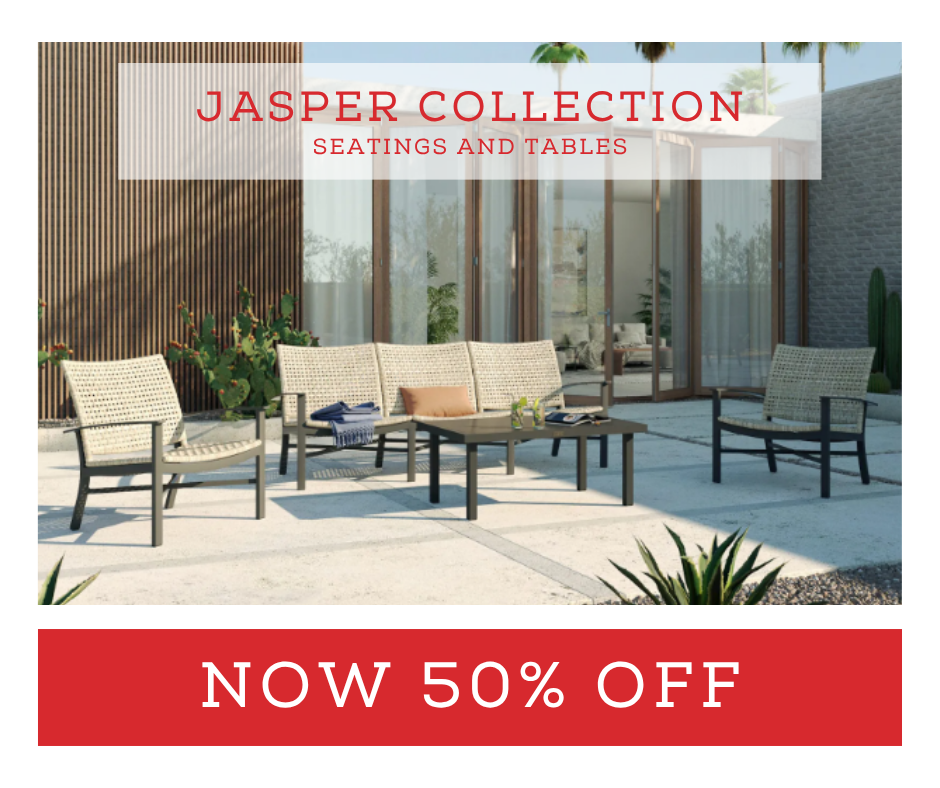 outdoor seating now 50% off