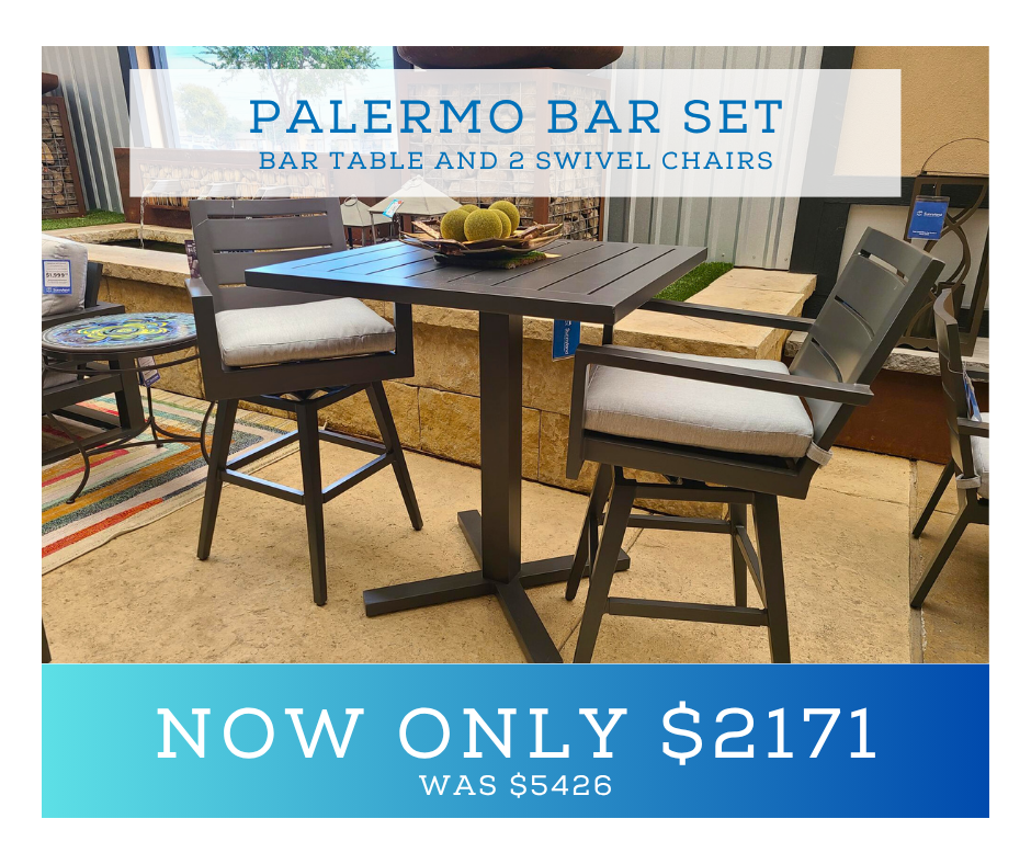 outdoor bar table set on sale