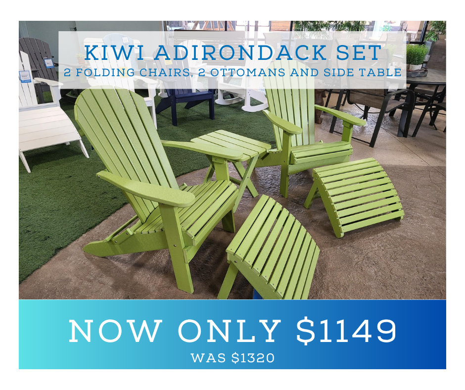 Kiwi Adirondacks now on sale