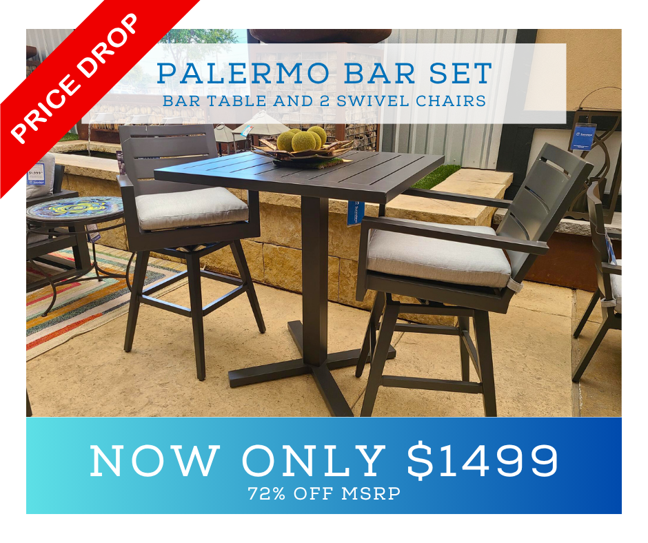 outdoor bar table set on sale