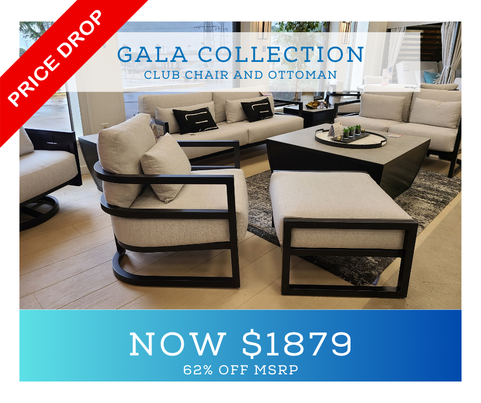 This Gala Club Chair and Ottoman are on sale