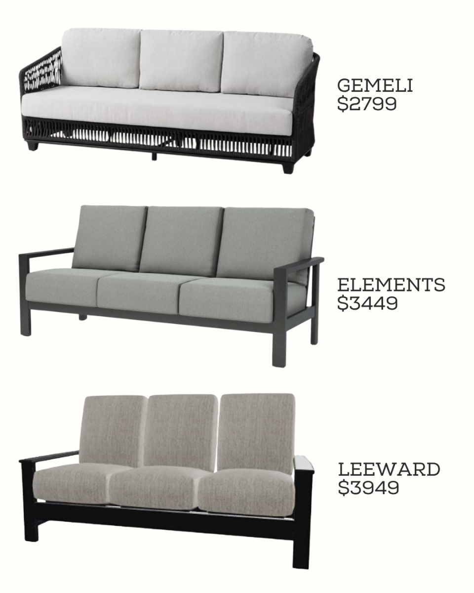 Patio sofas in a range of prices