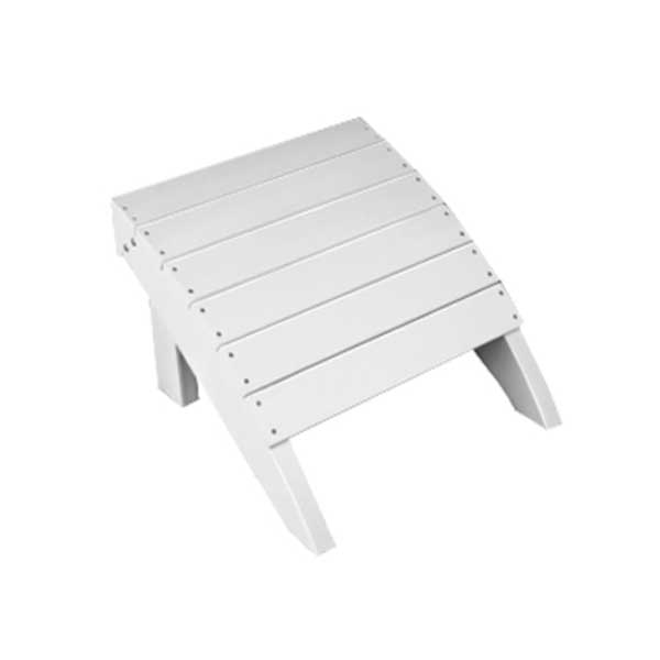 Seaside Casual Adirondack Foot Stool White Outdoor Furniture