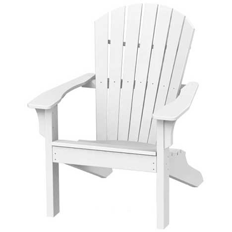 Adirondack Shell Back Chair - White