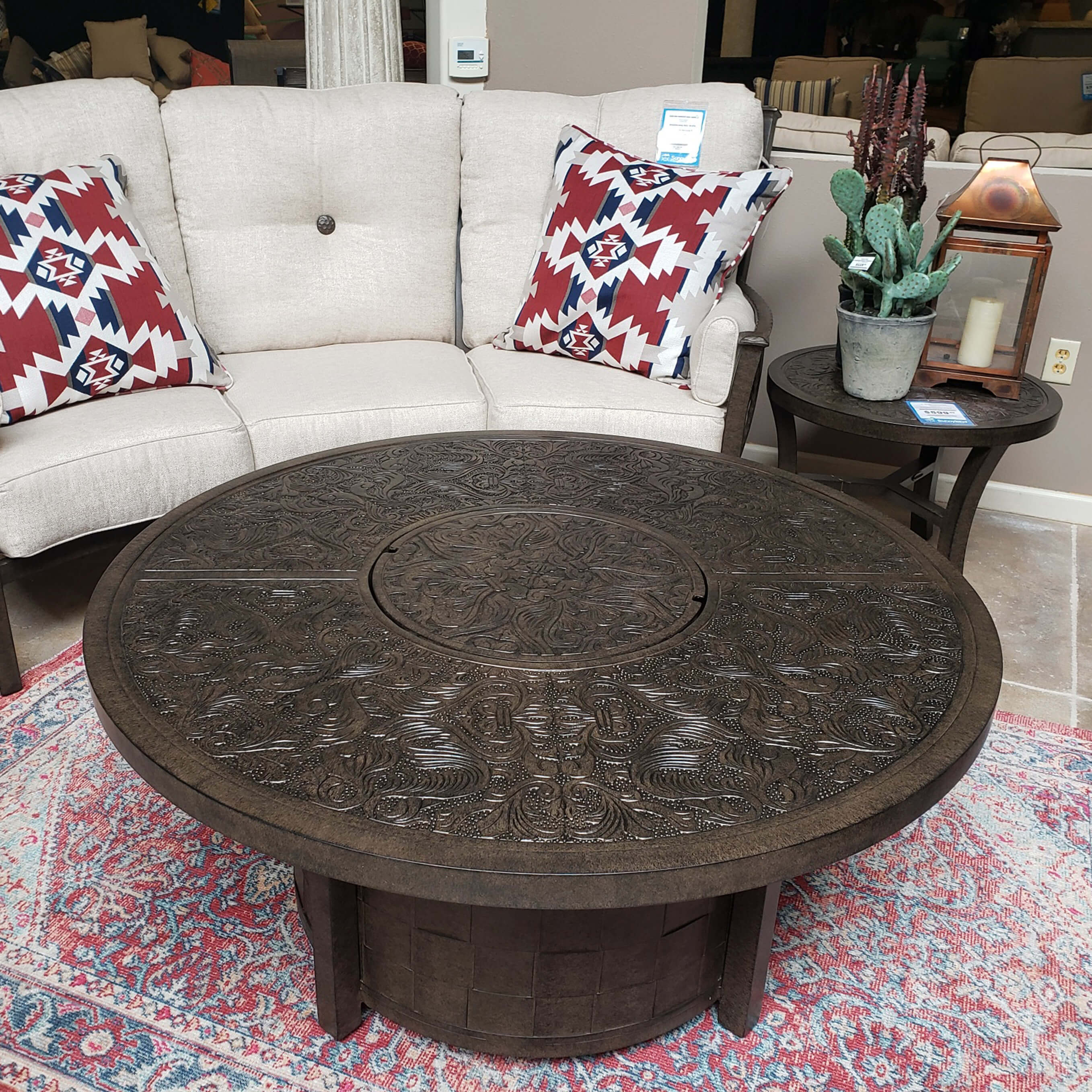 Castelle Classic 49" Round Fire Pit Coffee Table Fire ...