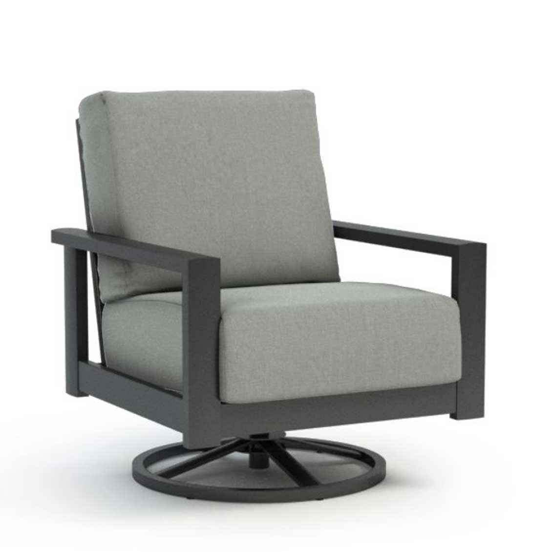 Element Cushion Swivel Chat Chair - Sand Silver