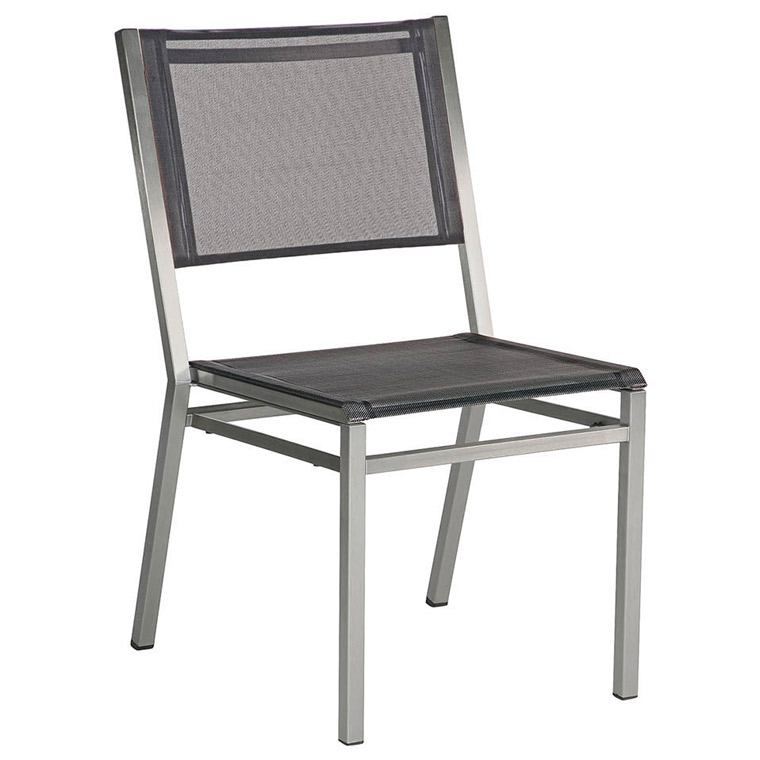 Equinox Side Chair - Steel w/Charcoal Sling