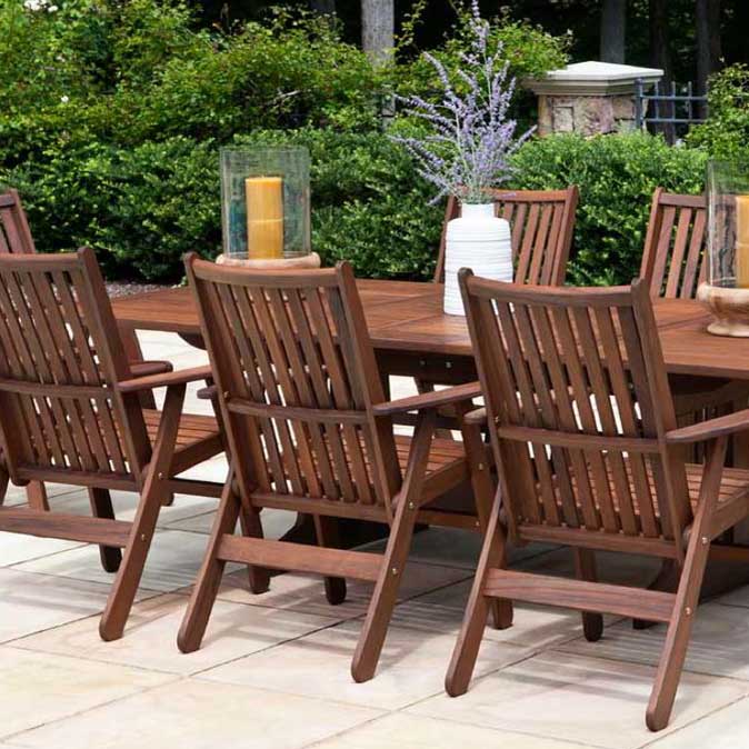 Jensen Leisure IPE Governor Dining Chair Outdoor Furniture Sunnyland