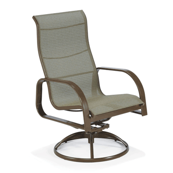 Seagrove II Sling Swivel Chair - Stack Stone