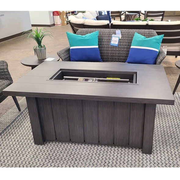 Ebel Trevi Rectangle Fire Pit w/Lid Smoke Fire & Heat Sunnyland