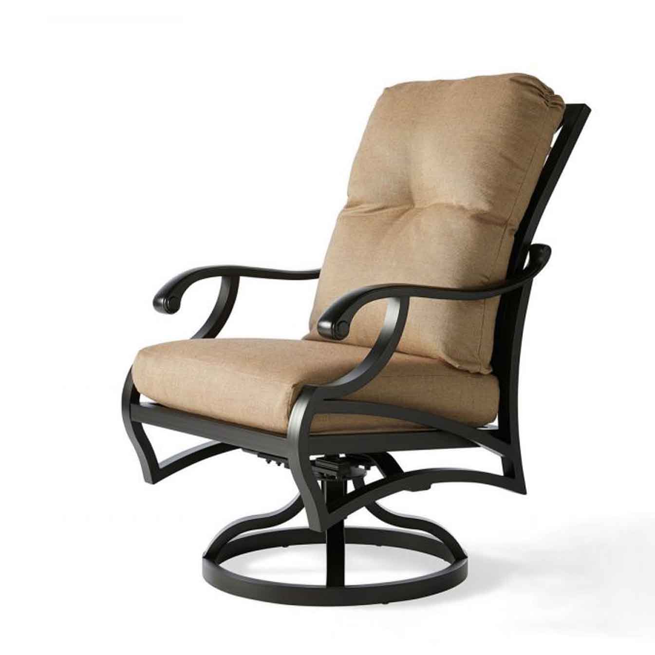 Mallin Volare Cushion Swivel Dining Chair Rochelle Pebble Outdoor