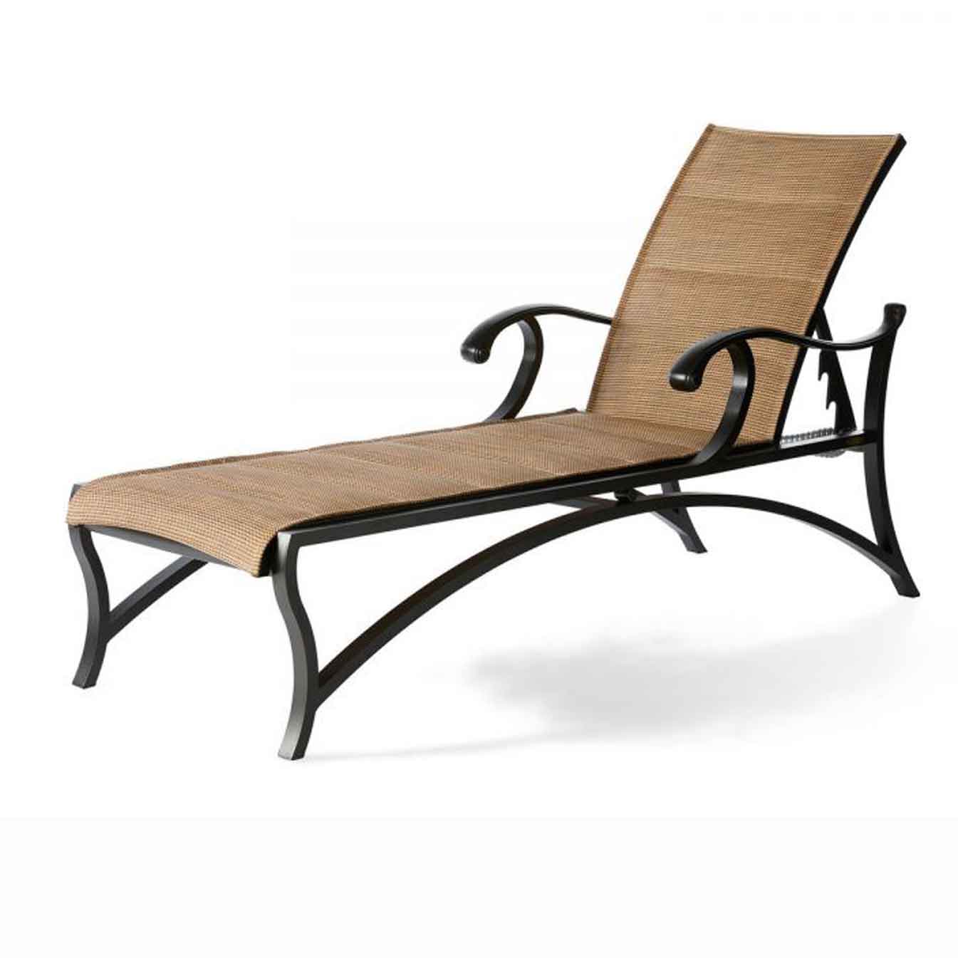 Volare Padded Sling Adjustable Chaise Lounge