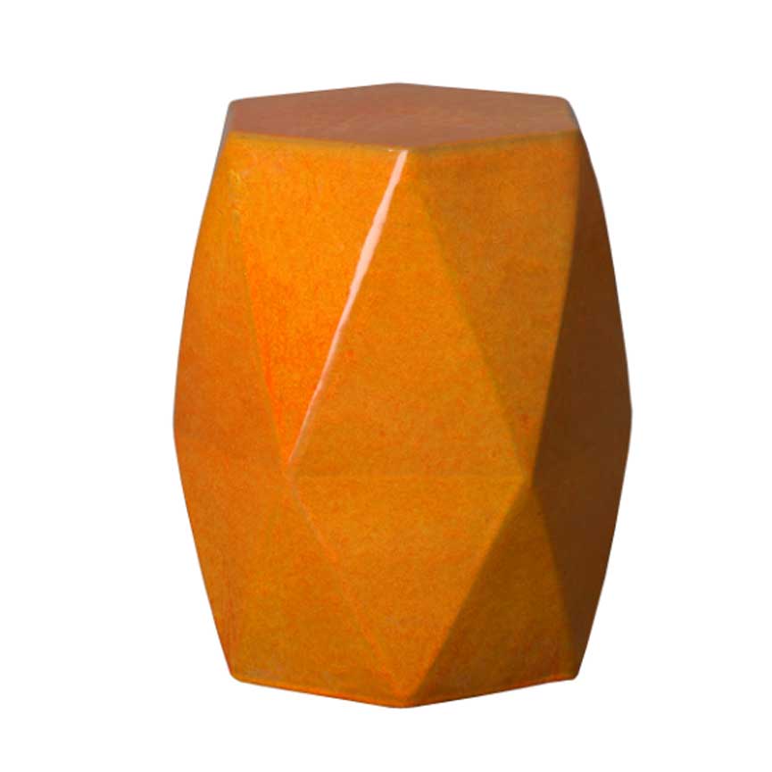 Orange Brilliant Matrix Garden Stool