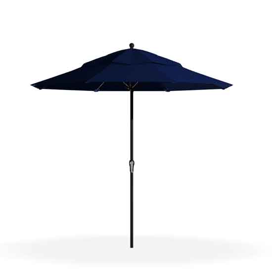 9' Crank, No Tilt Market Umbrella - Dark Blue