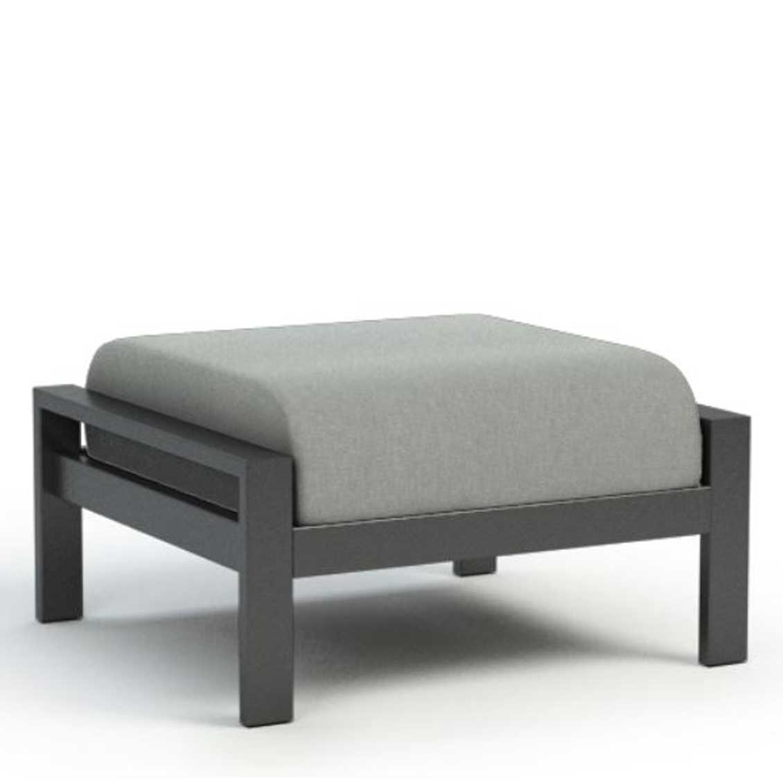 Elements Cushion Ottoman - Sand Silver