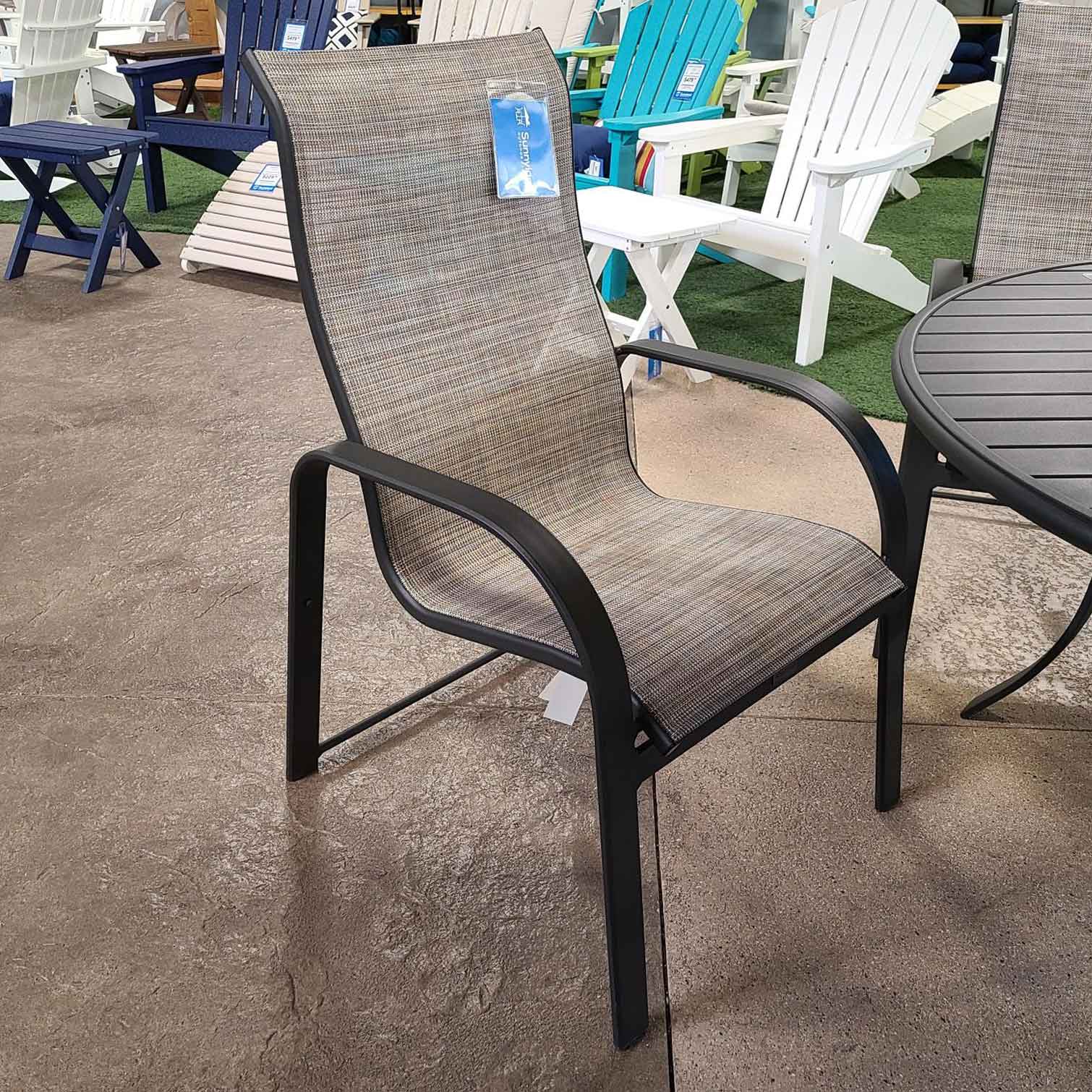 Seagrove II Sling Ultra Highback Dining Chair - Textured Pewter