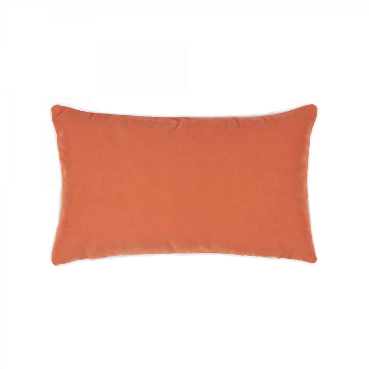 Lush Velvet Papaya/Tiffany Lumbar Pillow