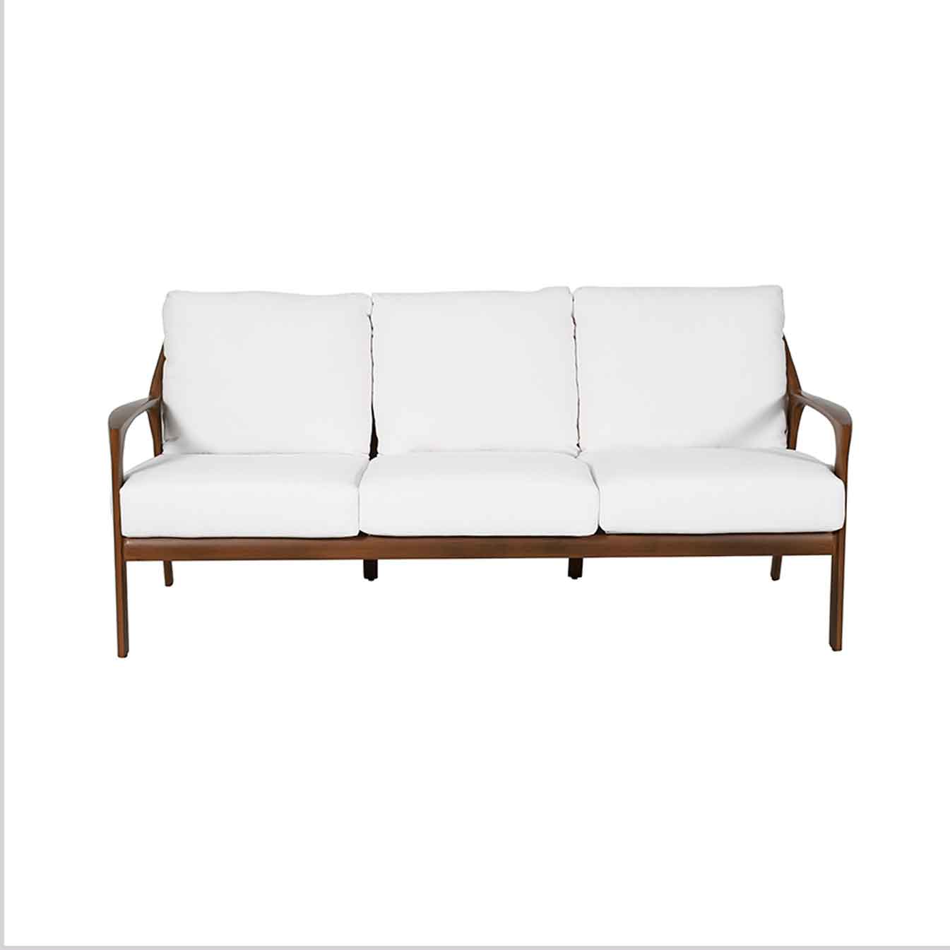 Berkeley Cushion Sofa - Brushed Pecan Finish