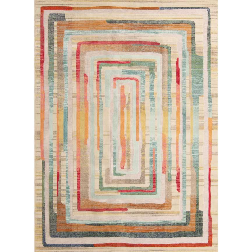 Multi Beige 9' x 12' Outdoor Casablanca Rectangle Rug