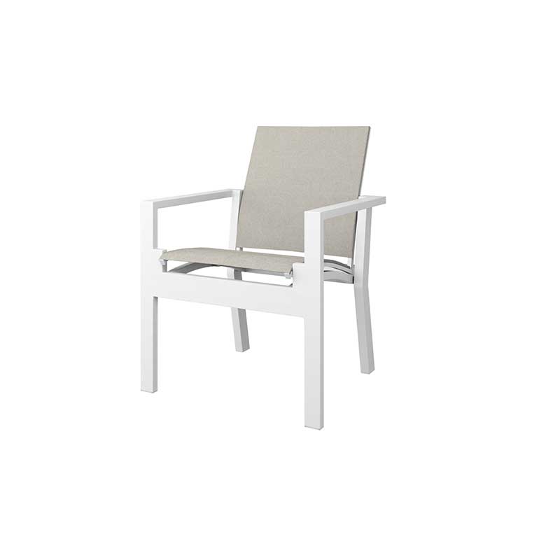 Palermo Sling Dining Arm Chair - White