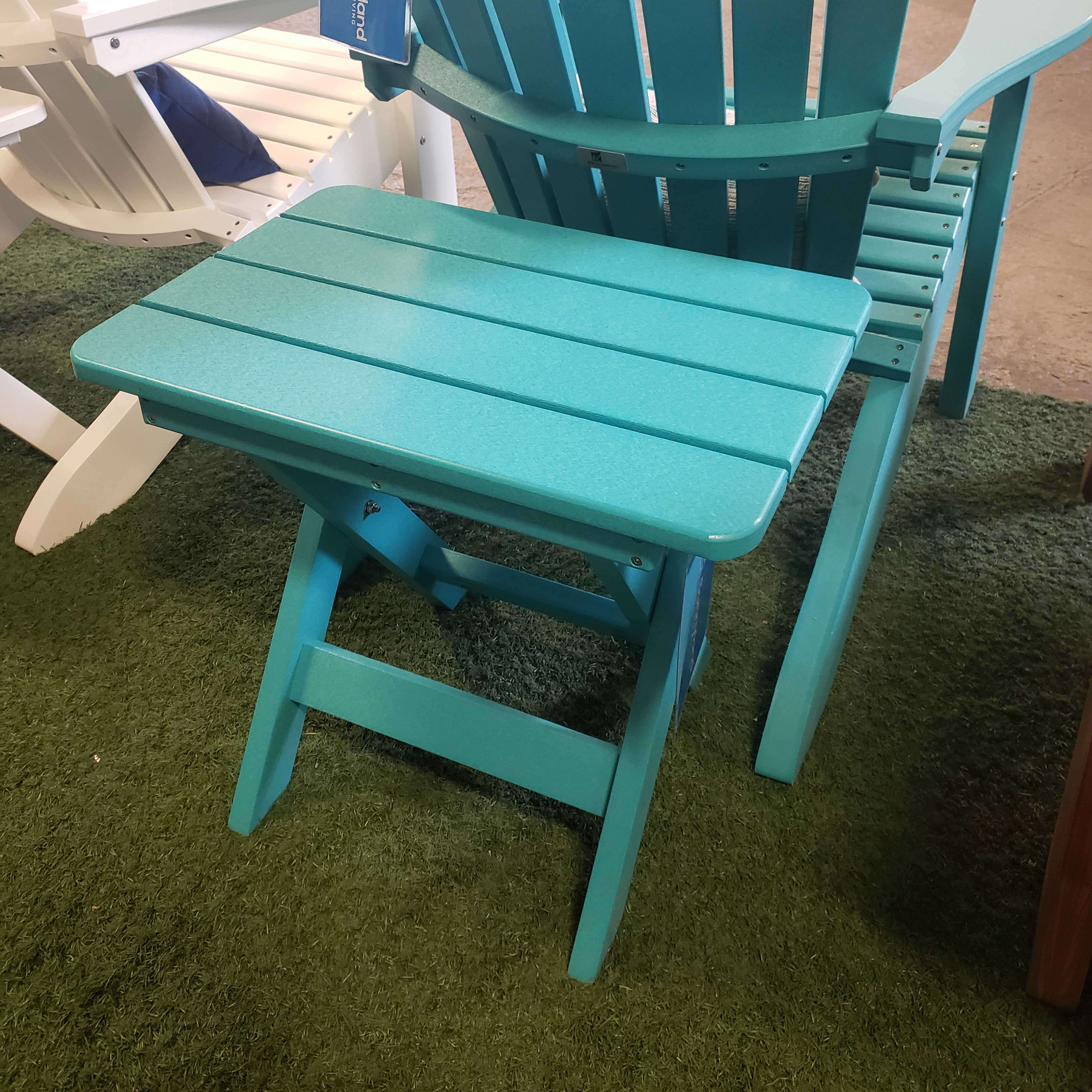 Aruba Blue Folding End Table