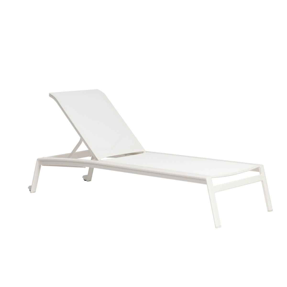 Lyon Sling Armless Chaise - White