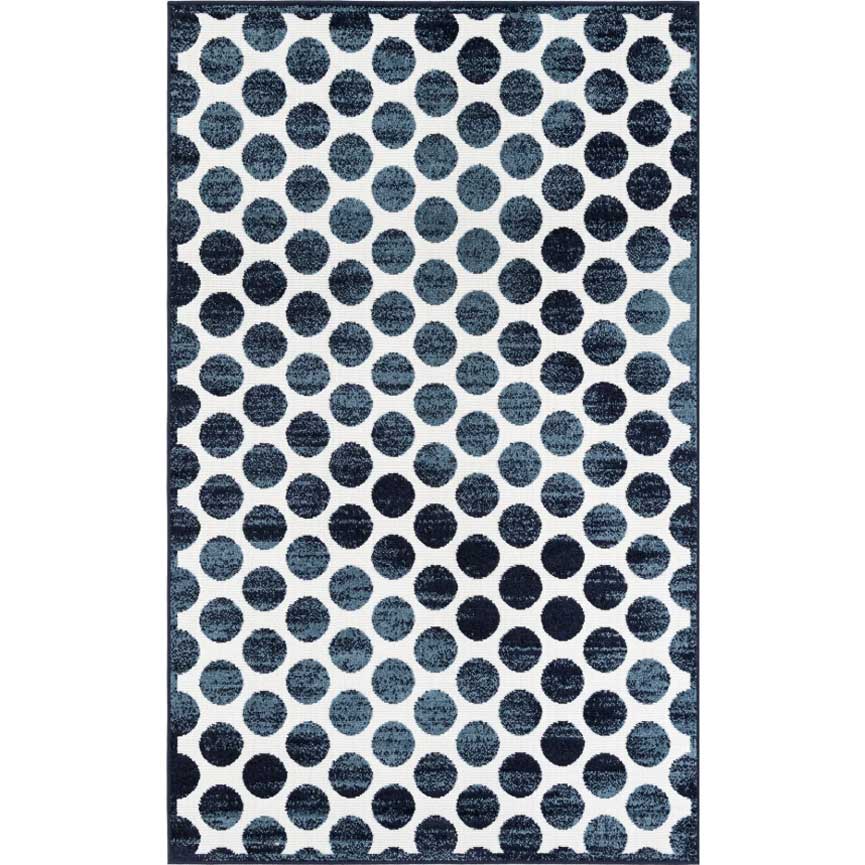 Navy Blue 5' 1 x 8' Sabrina Soto Outdoor Rectangle Rug