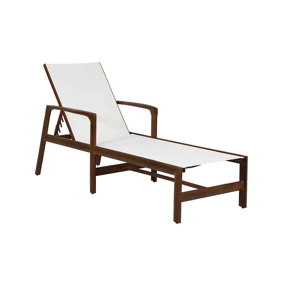 Berkeley Sling Chaise - Brushed Pecan Finish