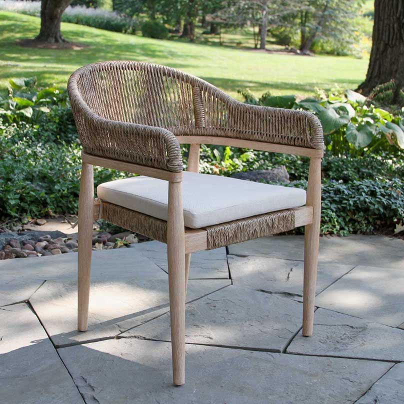 Eucalyptus & Cable Wicker Dining Chair