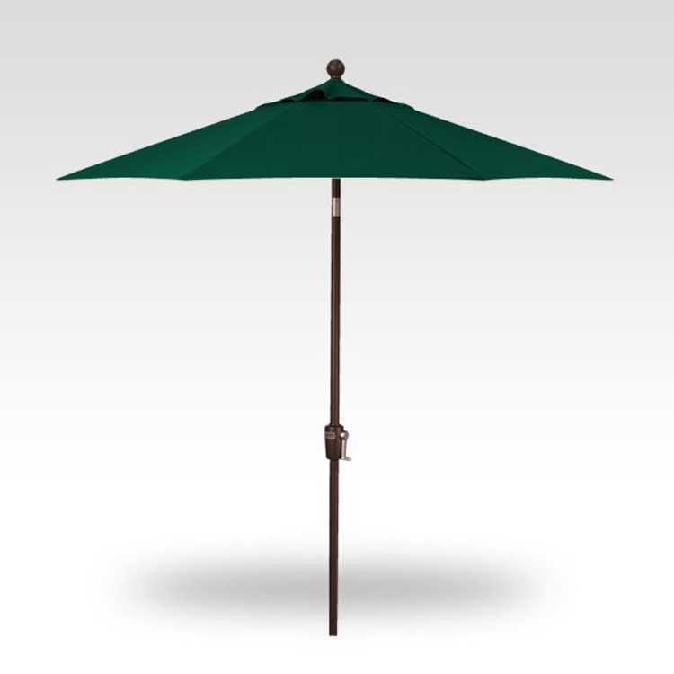 7.5' Push Button Tilt Market Umbrella - Forest Green
