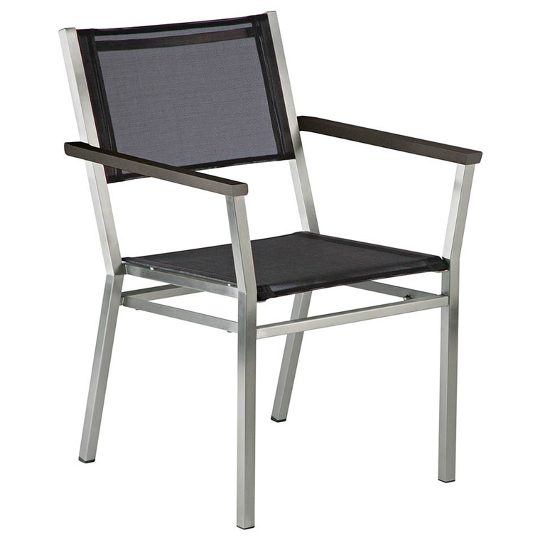 Equinox Arm Chair - Steel w/Charcoal Sling