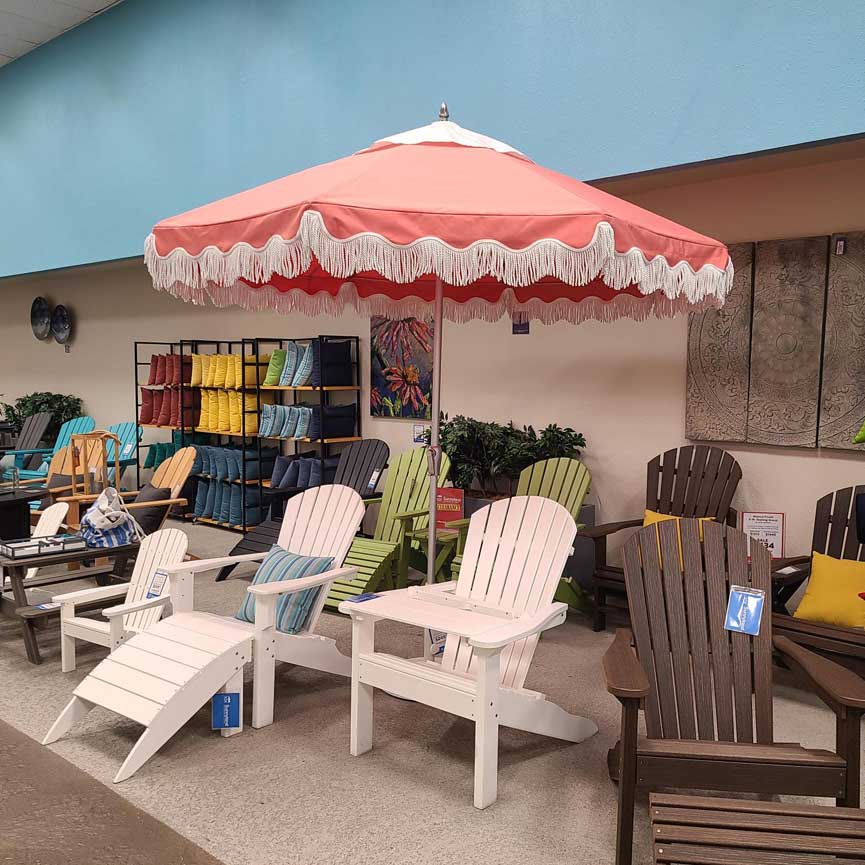 9' Auto Tilt Market Umbrella - Salmon
