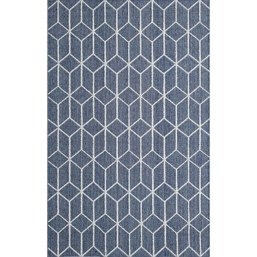 Navy Blue 5' 3 x 8' Symphony Outdoor Rectangle Rug